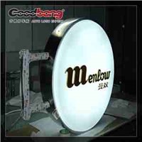 Acrylic moulding outdoor scrolling advertising light box, Round Silk screen Sign Light Box