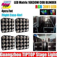 Flightcase Packing Led Matrix Light 16*30W RGB 3IN1 COB DMX 512 Control Led Matrix Blinder Powercon