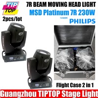 Flight Case 2IN1 Packing 230W 7R Sharpy Beam Moving Head Light / Disco Studio Theatre Stage Device