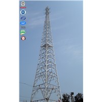 GSM mobile telecom four legged tubular galvanized telescoping antenna tower