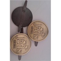 antique brass oval shape brand logo metal tags, luggage tags, garment tags