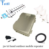 Factory price outdoor high power tri band 900 1800 2100 MHz mobile signal repeater booster amplifier