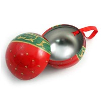 Christmas metal ball-tin metal ball for christmas gift tin ball