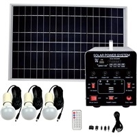 25W Solar Panel 12AH AGM Battery Portable DC Solar Energy Systems With MP3&amp;amp;Radio FS-S202