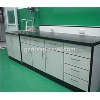 Laboratory engineering steel and wood structure wall mounted school lab bench