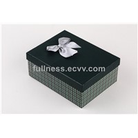 lid and base box Cardboard gift box packaging with bow tie