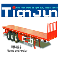 Container Flatbed Semi Trailer Manufacturer 3 Axles Container Flatbed Trailer