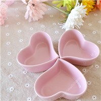 Pink Heart Shape Ceramic candle containers, candle jars, candle vessels