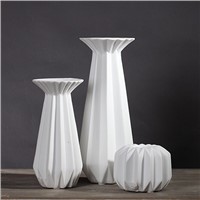 White Ceramic Candlestick holders, candle stands