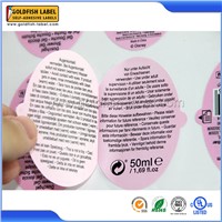 Printing easy peel back label sticker
