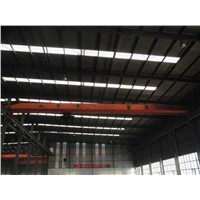 Single girder overhead crane in workshop