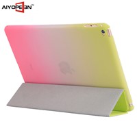 hot sales rainbow gradient color case Smart Cover With Auto Sleep &amp;amp; Wake up for ipad air/ iPad Air2