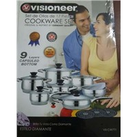 Vsioneer VX-CW771 classic wide edge stainless steel cookware set