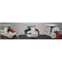 400kgs Loading PU material Damping caster