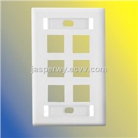 Networking six ports face plate---Model No.: 15BF002-6