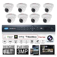 LS Vision 3MP 1080P 8 Channel POE NVR IP Camera CCTV Surveillance Kits