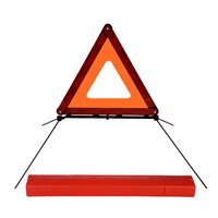Reflective traffic warning triangle with flashing LED