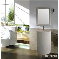 Simple Style Bathroom Basin with Wall Mirror