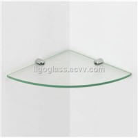 Single corner glass shelf