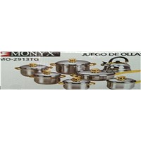 MONYX 12 pcs stainless steel cookware set MO-2913TG