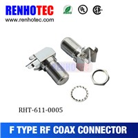 Hot Sale F Jack Crimp Cable RF Electrical Connectors for PCB Mount Coaxial Connector