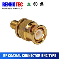 gold pin electrical connector for coaxial cable assembly