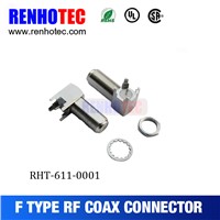 Zinc Alloy F R/A Female Crimp RF Quick Connect Connector Electrical Coaxial F Connectors