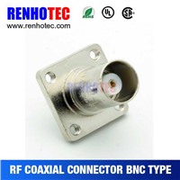 zinc alloy straight flange bnc connector with 4 holes