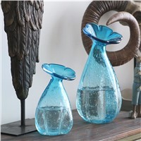 Flower-shaped Bubble Glass Vase