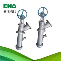 Manual flange long canister discharge valve