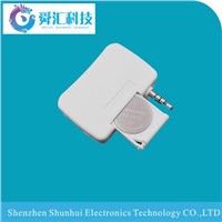13.56mm audio jack interface of white Mobile card reader for Android &ios