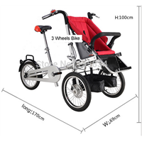 New! 3 Wheels 16Inch Pushchair Folding Mother Baby Taga bike