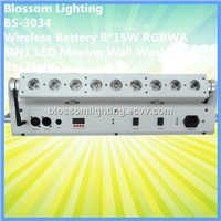 Wireless Battery 9*15W RGBWA 5IN1 LED Moving Wall Washer Bar Light (BS-3034)