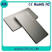 factory supply supper slim power bank  with built in cable