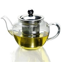 500ml Heat Resistant Glass Tea Pot with strainless steel strainer and lid Office Decoration