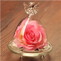 Angel Shaped Glass Dome Home Decoration Micro Landscape Glass Bottle Handmade Glass Craft