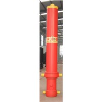 Multi-stage single acting telescopic cylinders