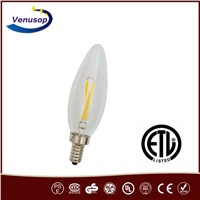 CE&amp;amp;RoHs warm white 4w led filament bulb Dimmable e12 led candle light bulb