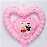 Wholesale High Quality Hanging Hear-shaped Wreath