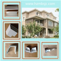 2016 Hotsale 5.2 inch Square PVC Gutter Roof Drain Gutters 7 inch PVC Rain Gutter Endcap
