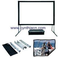 Portable Fast Fold Projector Screen Front and Rear Projection 100inch