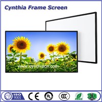 Front And Rear Projection 100 Inch PVC Fabric Frame Projector Screen