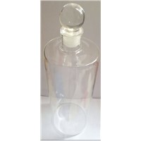high borosilicate handblown craft glass wine bottle
