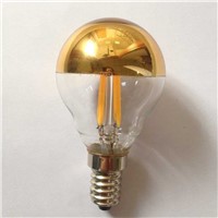half chrome golden  Globe lamp G45/G16 led filament bulb