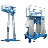 Double Mast Mobile Aluminum Aerial Work Platform with 200kg Capacity