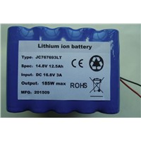 14.8V 12.5Ah Lithium ion Battery pack with good low temperature performance