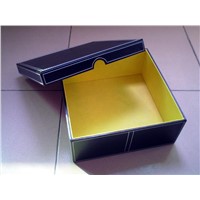 customized black leather storage box