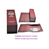 foldable paper wine box with magnet close in custom make