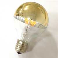 half gold plated G80 4W globe lamp led filament bulb