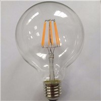 clear glass globe lamp G95 6W led filament bulb light